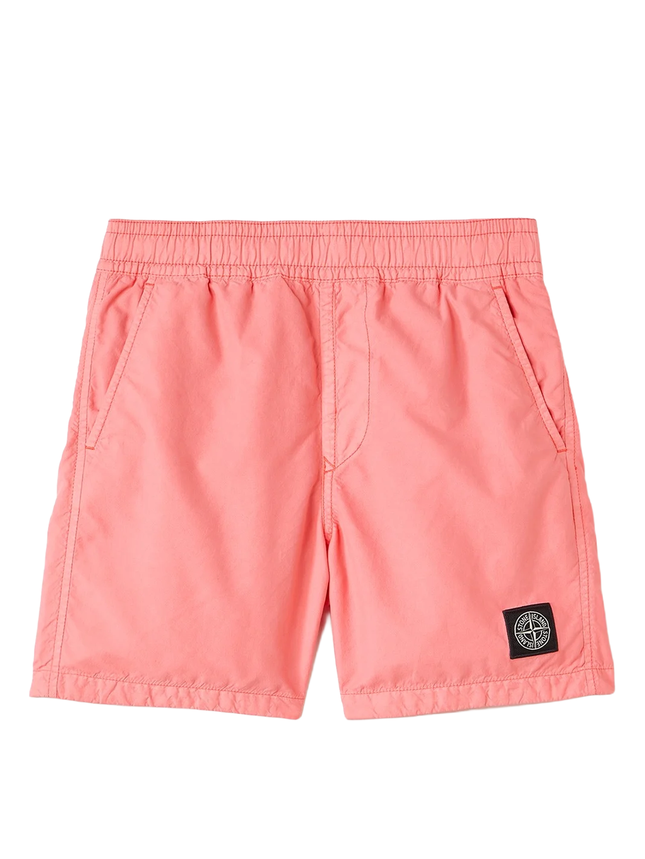 Stone Island Junior Swim Shorts With Logo in Pink