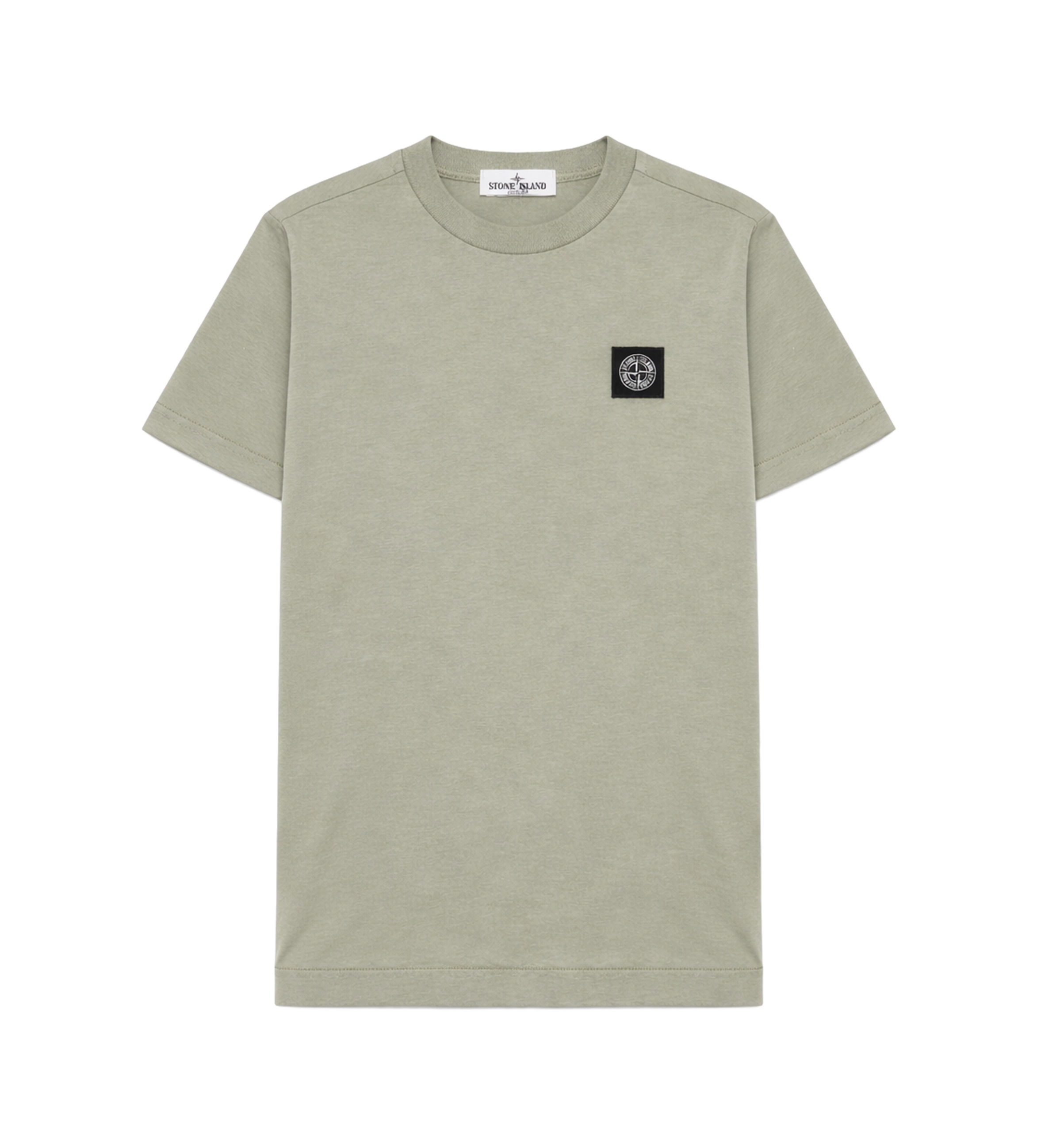 Stone Island Junior Logo T-shirt in Parelgrijs