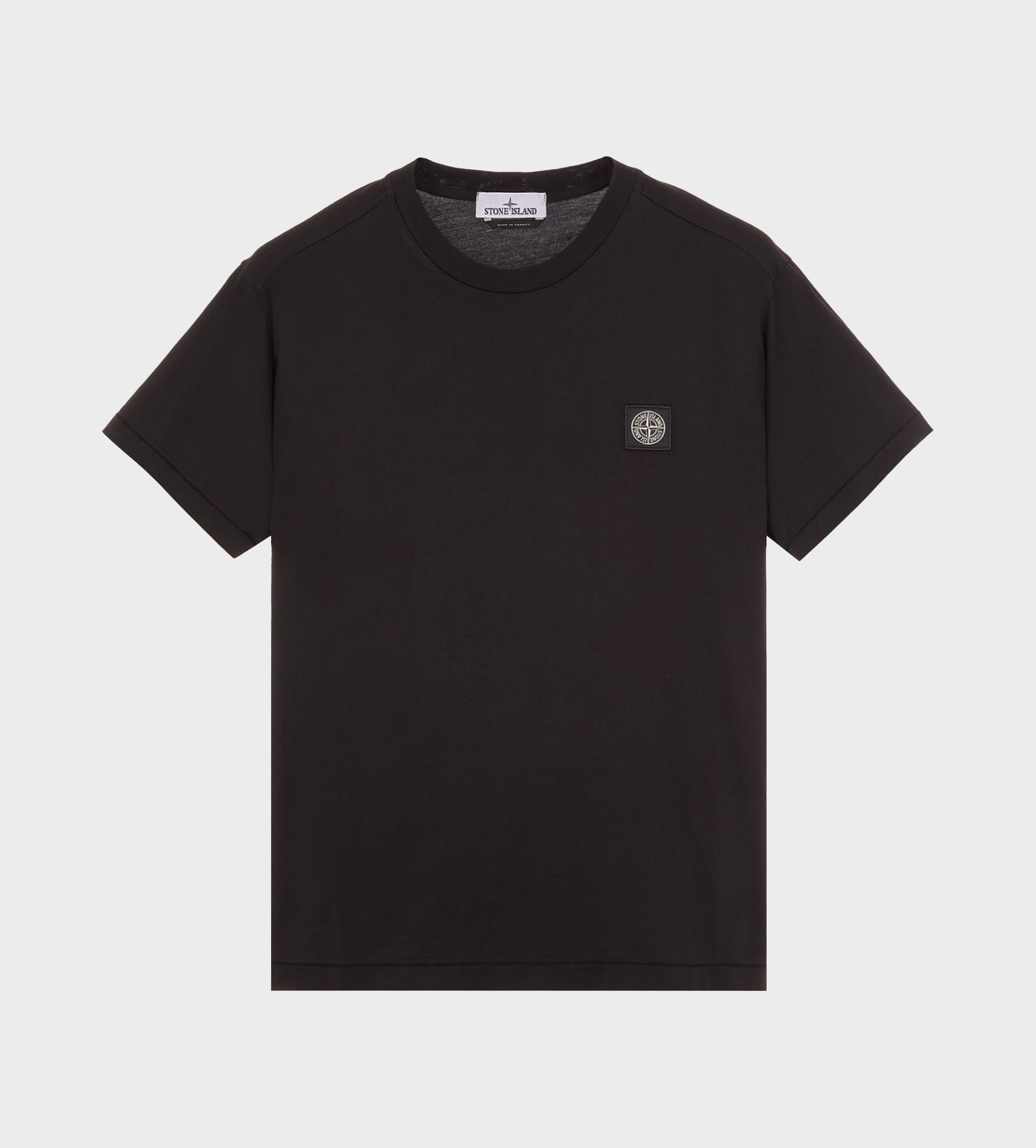 Stone Island T-shirt met kompaspatch in zwart