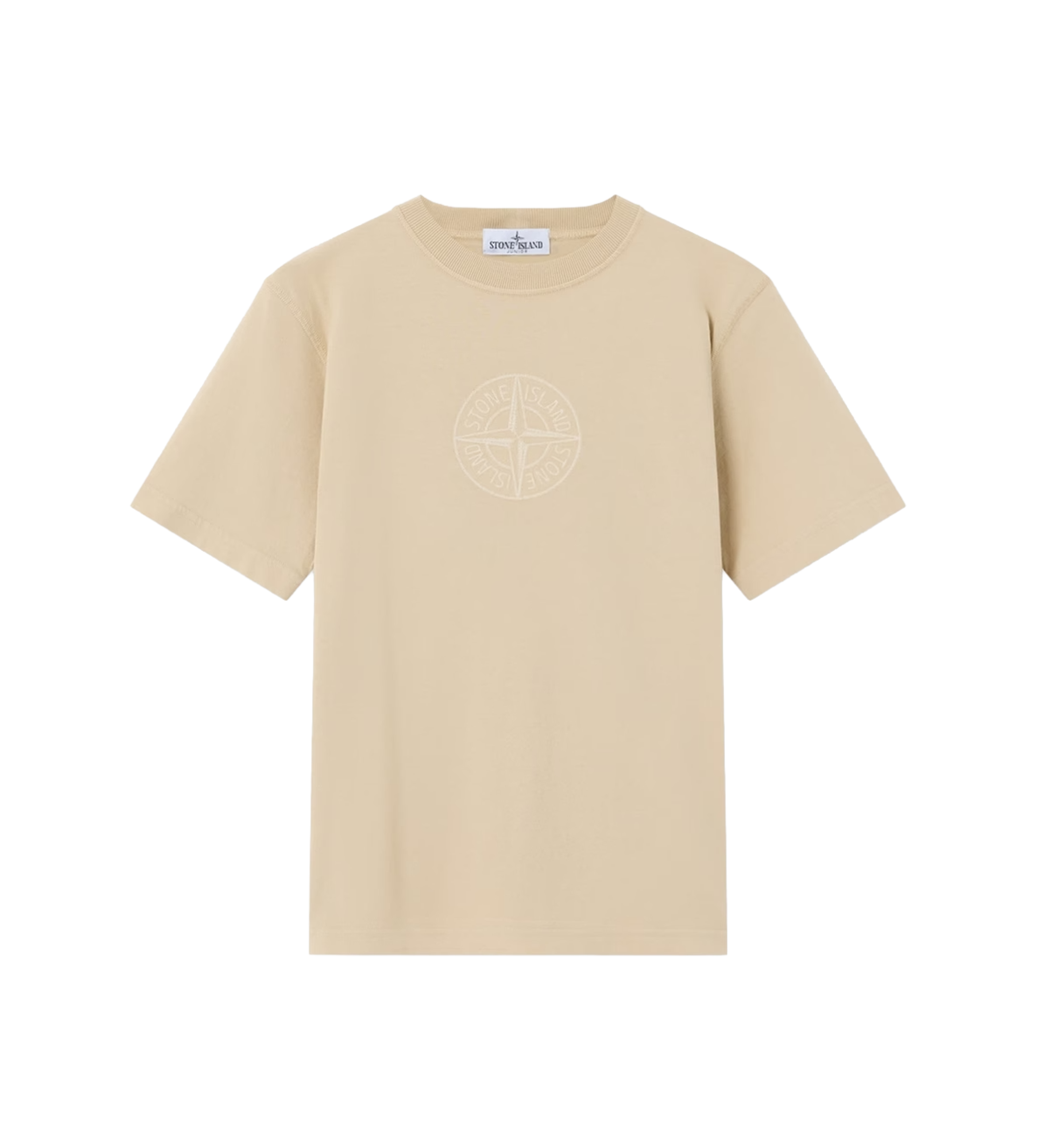 Stone Island T-shirt met kompaslogo in beige