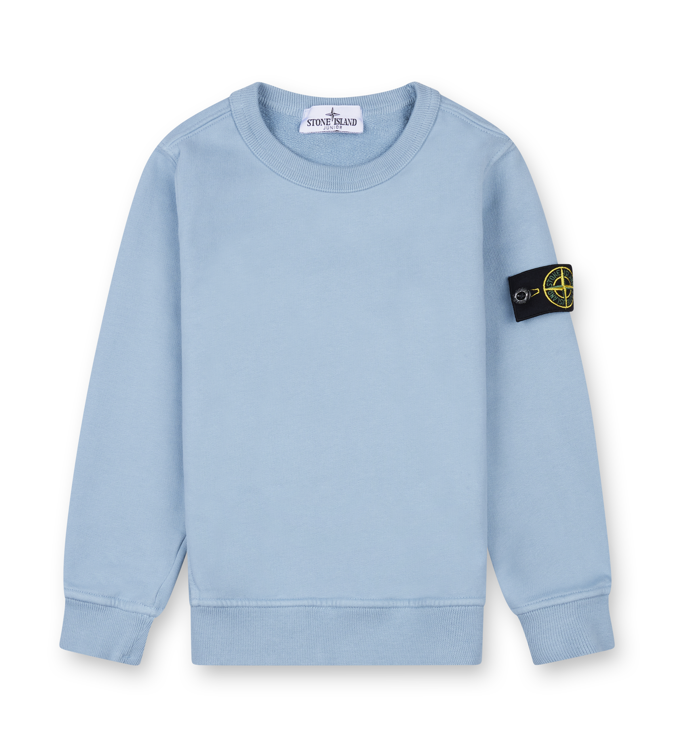 Stone Island Compass Patch Crewneck Sweater in Light Blue (Kids