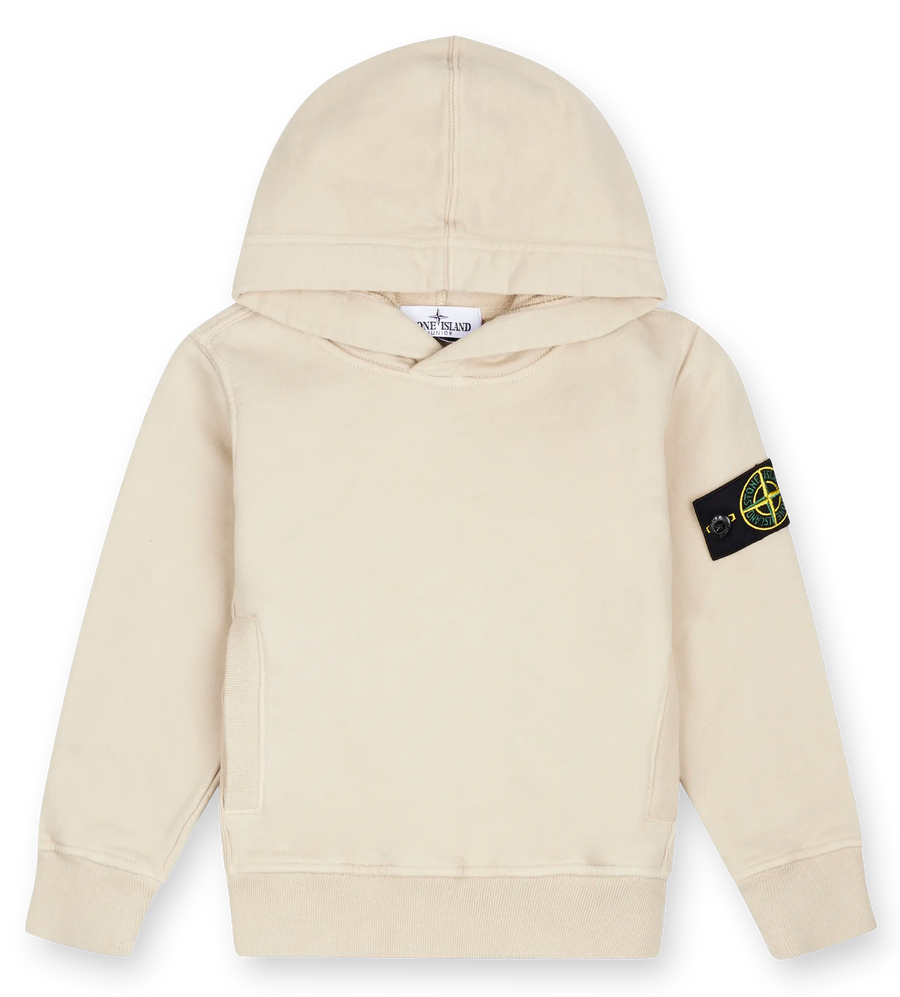 Stone Island Junior Cotton Hoodie in Sand (Kids)