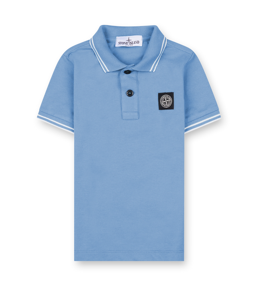 Stone Island Compass Polo Shirt Powder Blue (Kids)