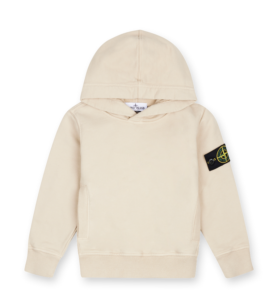 Stone Island Junior Cotton Hoodie in Sand