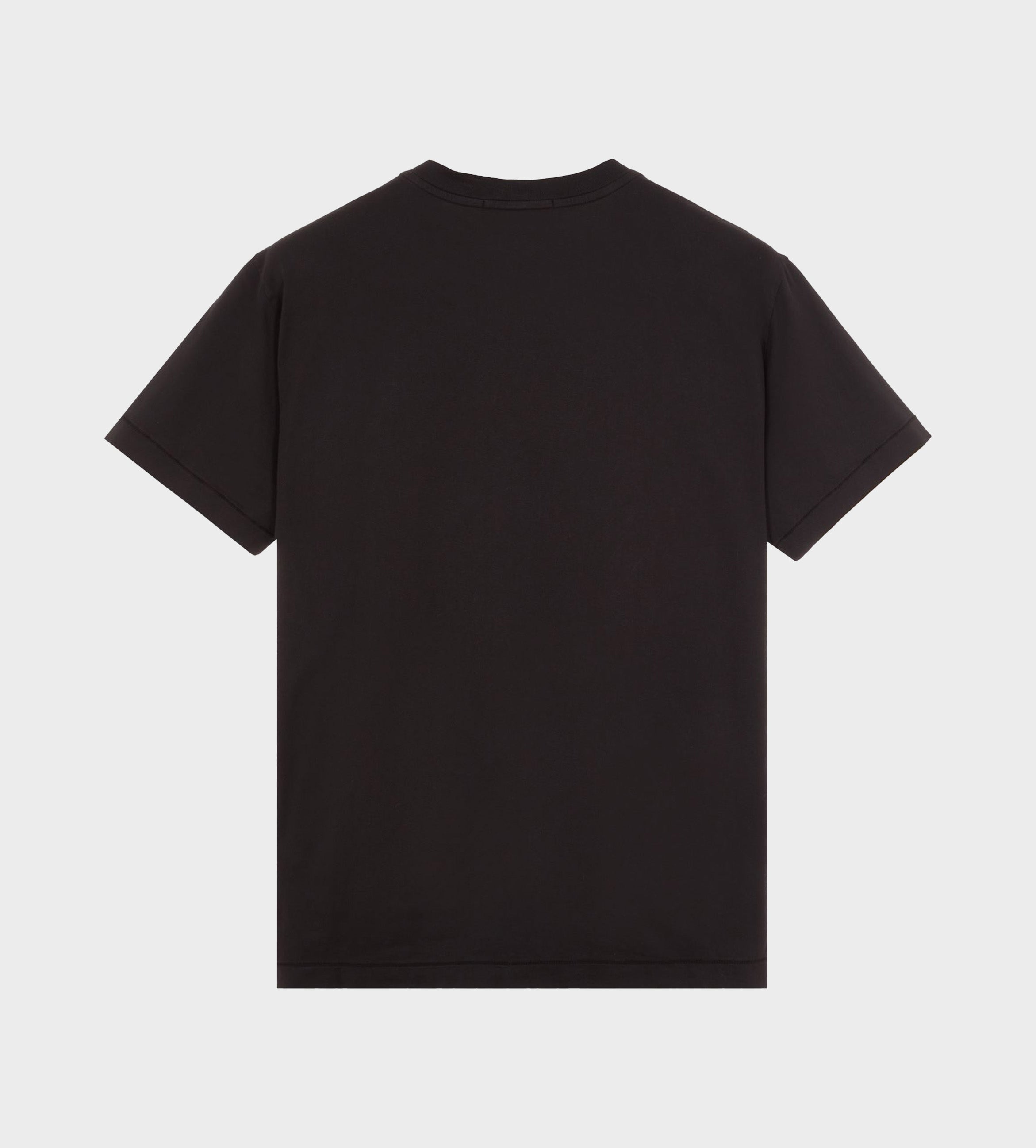 Stone Island T-shirt met kompaspatch in zwart