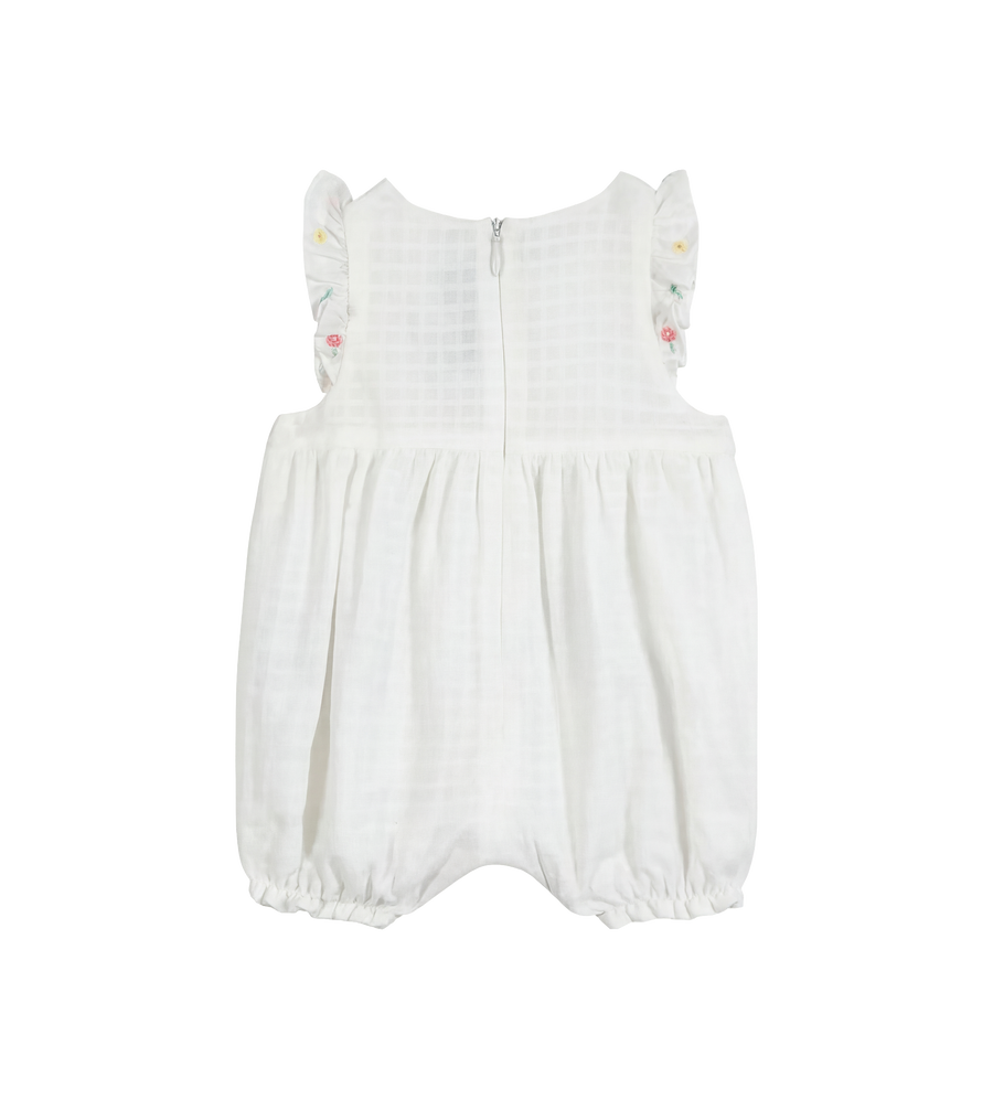 Baby Embroidered Jumpsuit in White