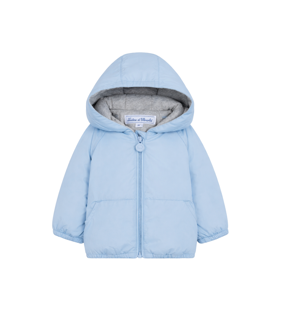 Tartine et Chocolat Hooded Baby Jacket - Lightblue