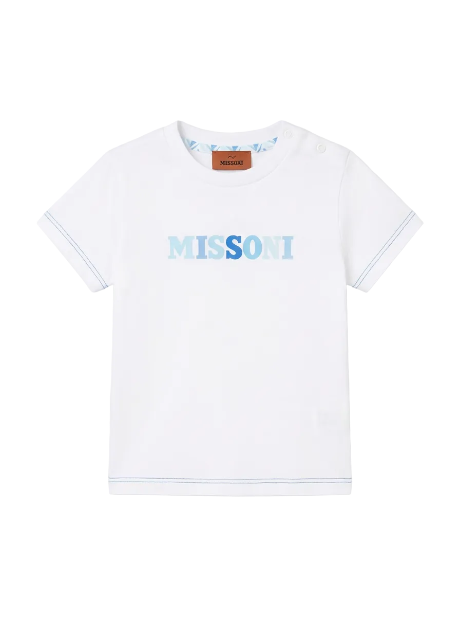 Missoni T-shirt met babylogo in wit
