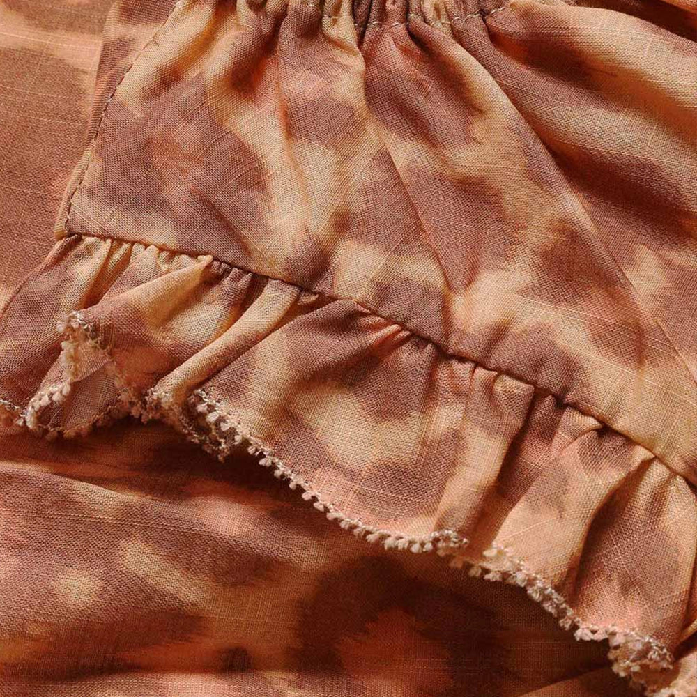 Zimmermann Patience - Flip-jurk met luipaardprint in bruin (kinderen)