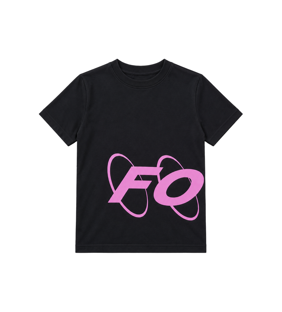 Big Circles T-shirt Zwart/ Roze