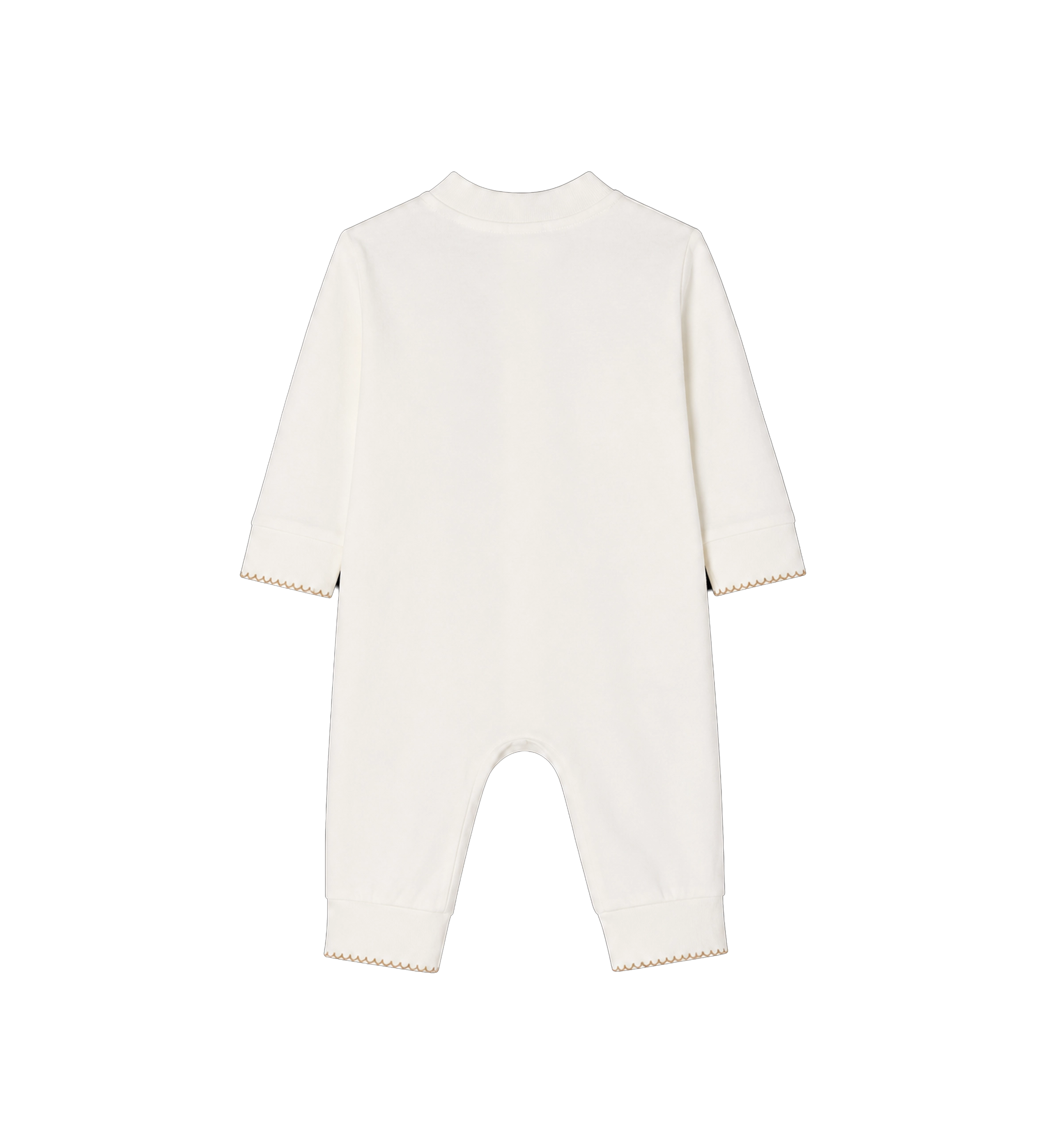 Baby Knight Stamp Katoenen Jumpsuit Krijtwit