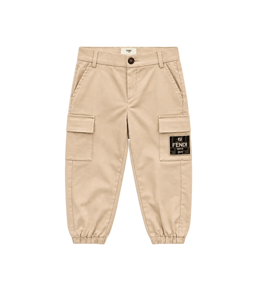 Kids cargo broek beige