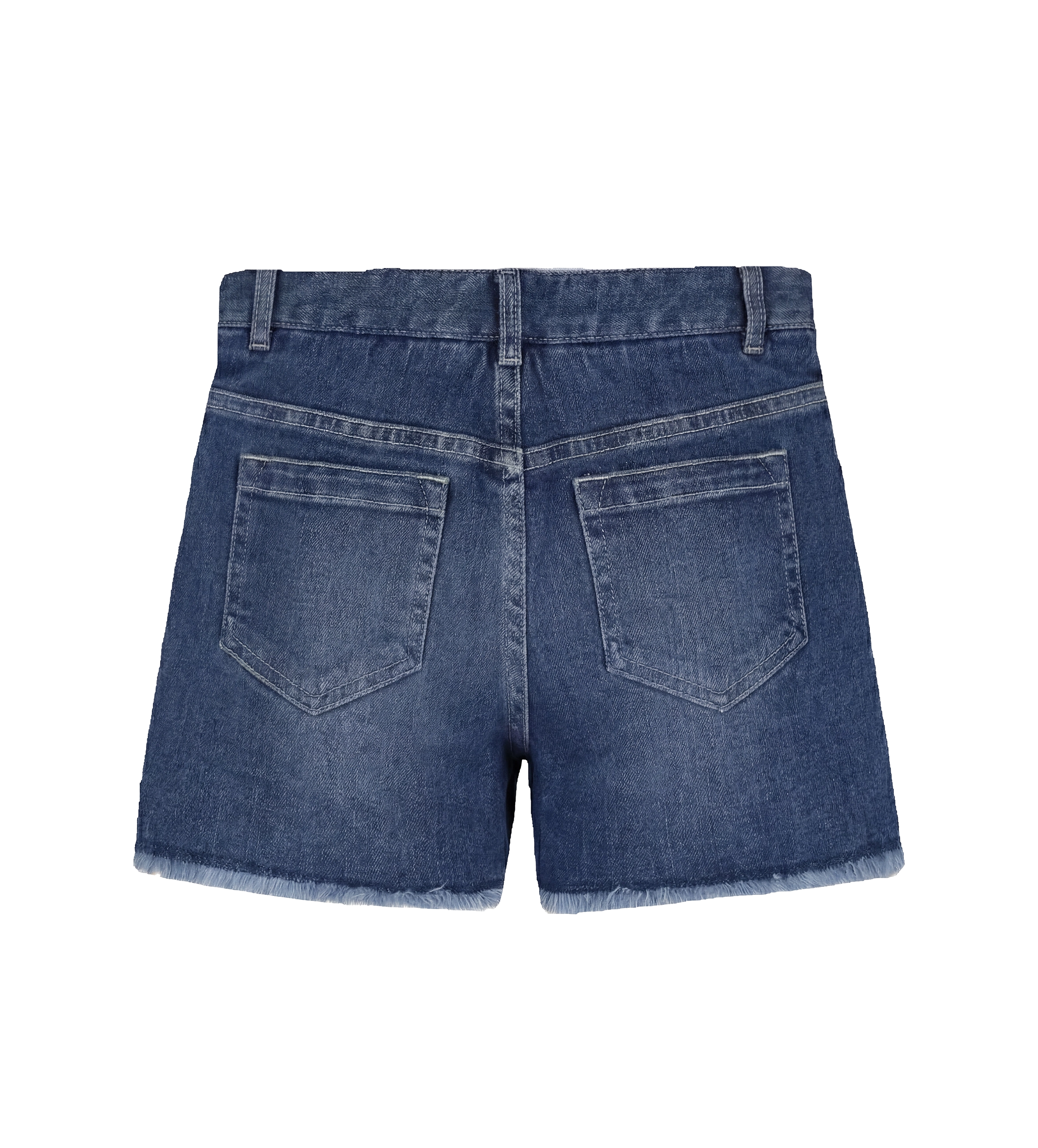 Chloé Kids Frayed Pocket Shorts in Blue