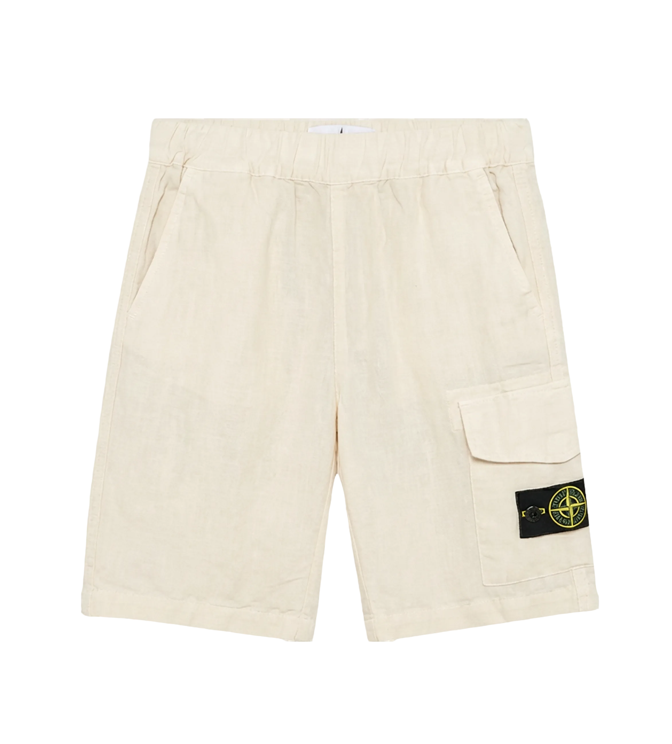 Stone Island Junior-logopatch Shorts in Beige