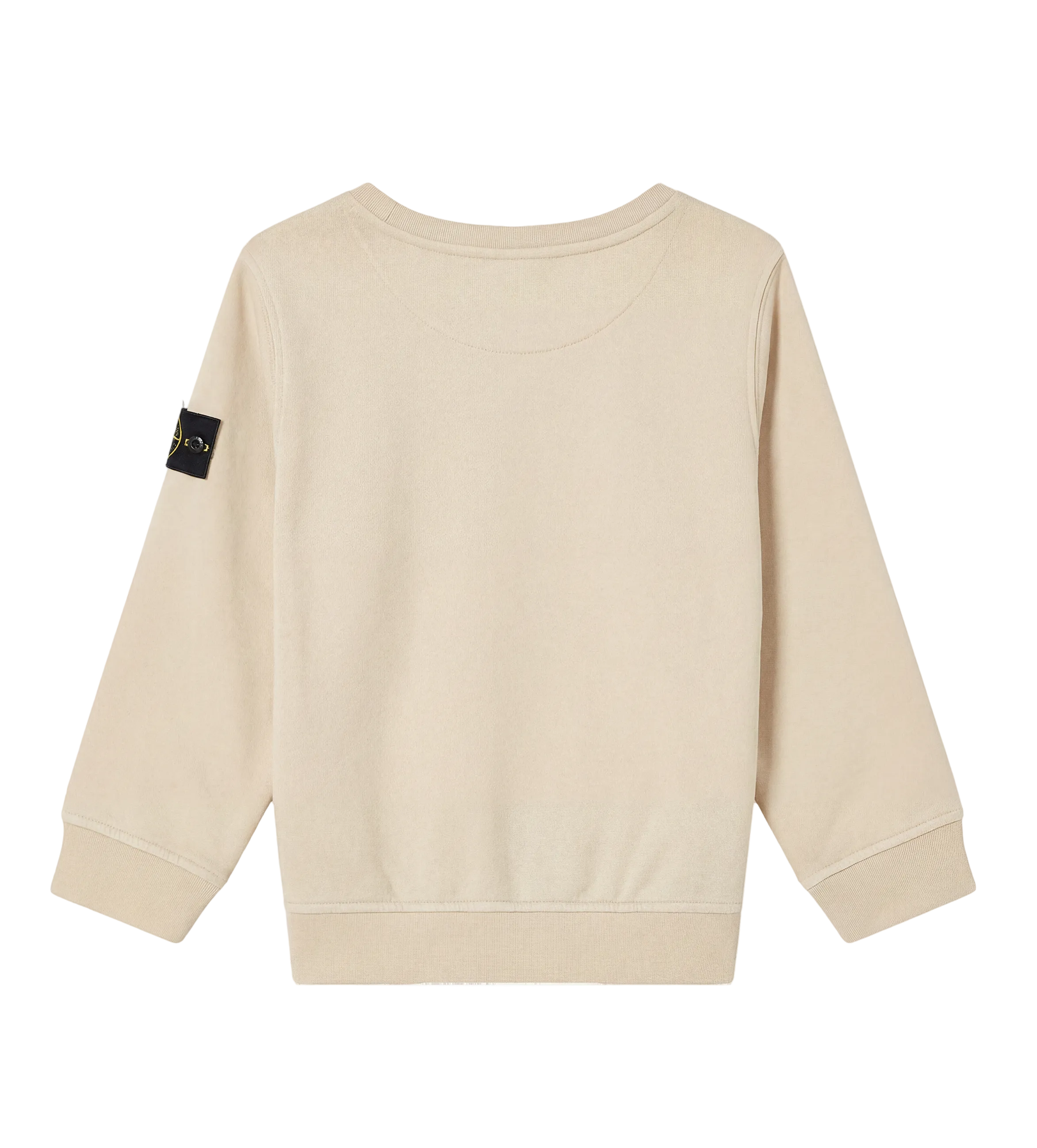 Stone Island Junior trui met ronde hals en borstzak in beige