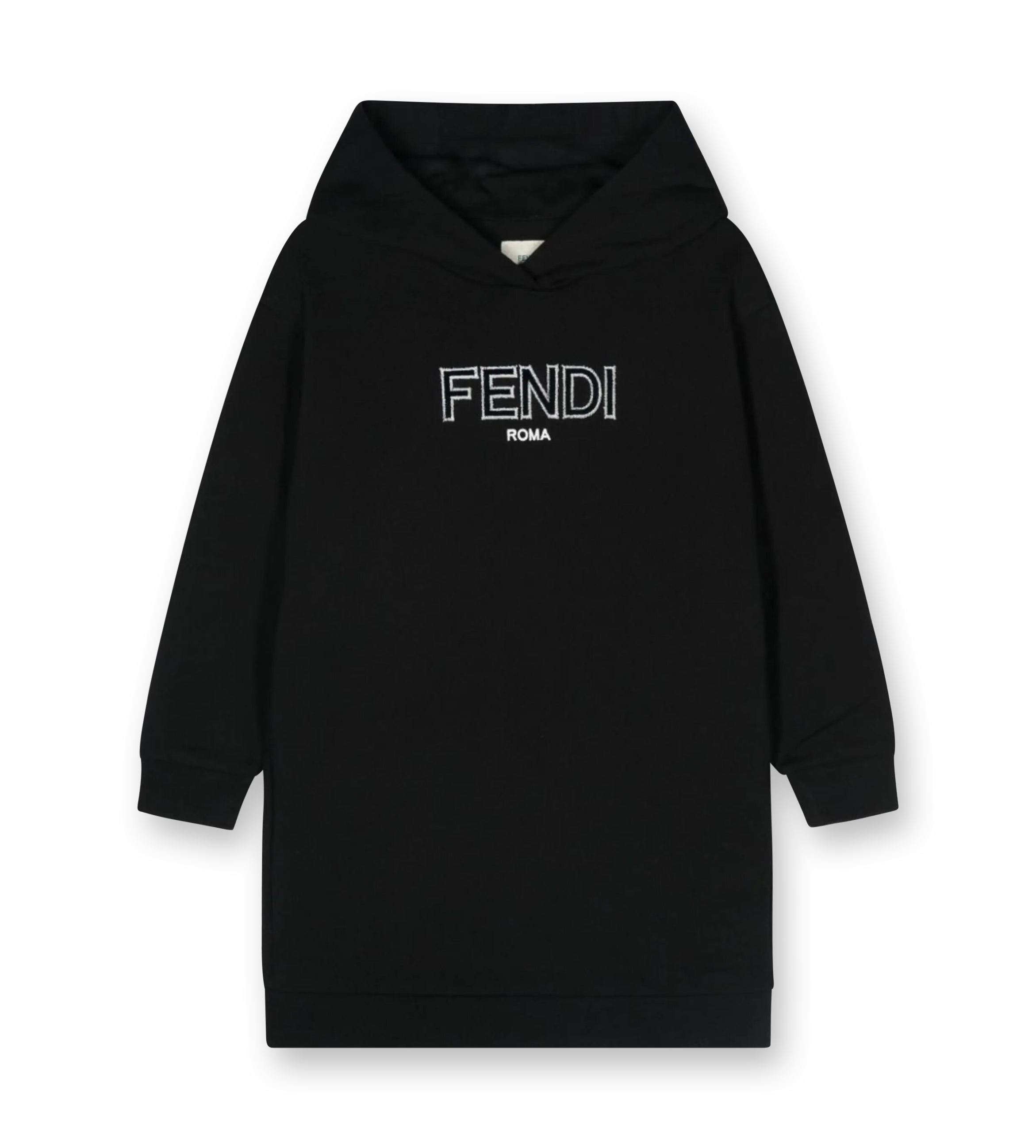 Logo embroidered Hoodie Dress Black FOUR Kids