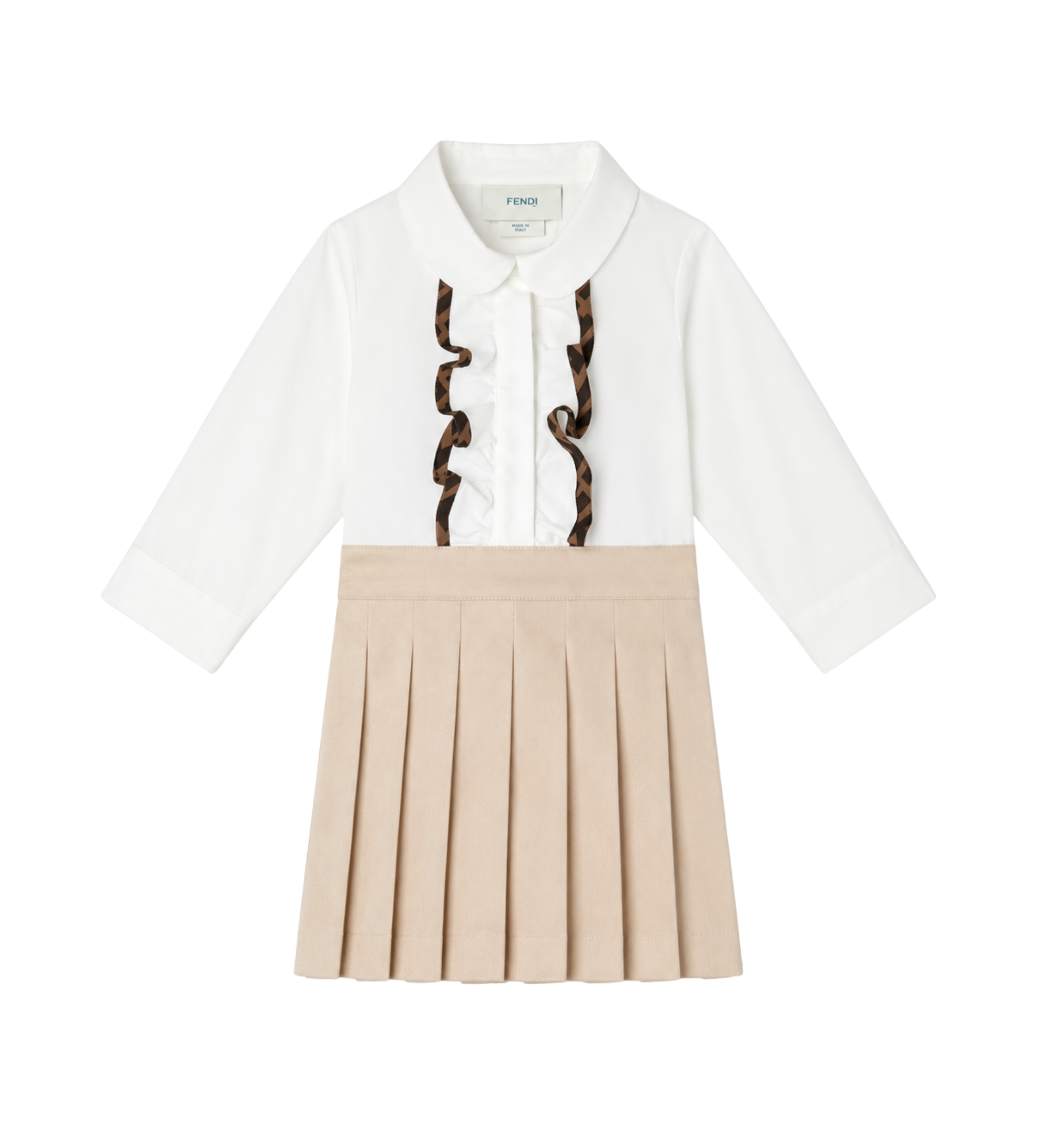 Kids Dress White/Beige