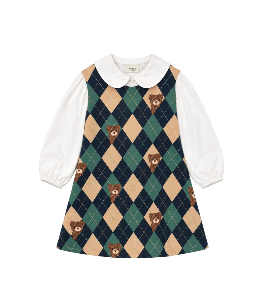 Baby Corduroy Jurk Wit