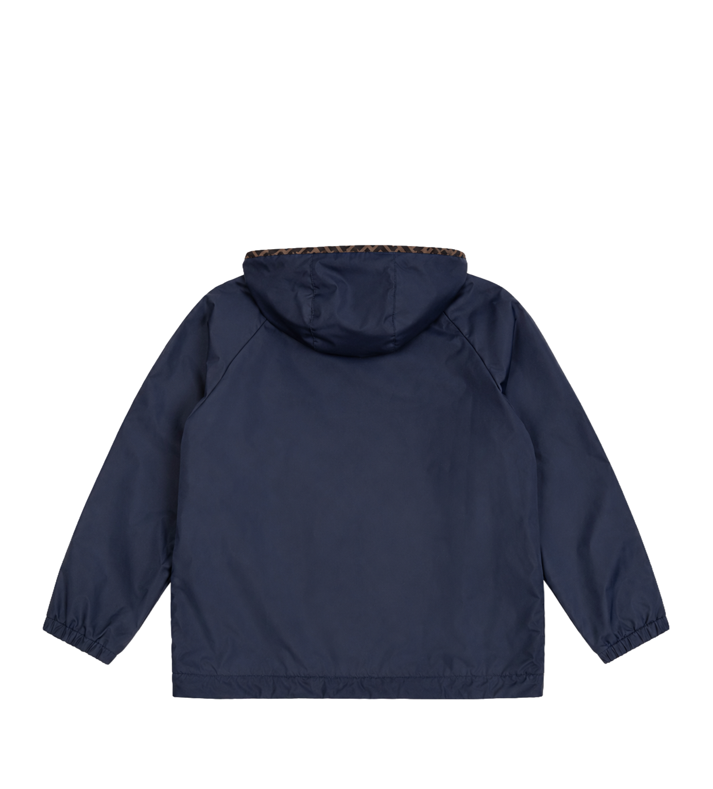 Fendi Kids Jacket with Logo Patch in Navy Blue