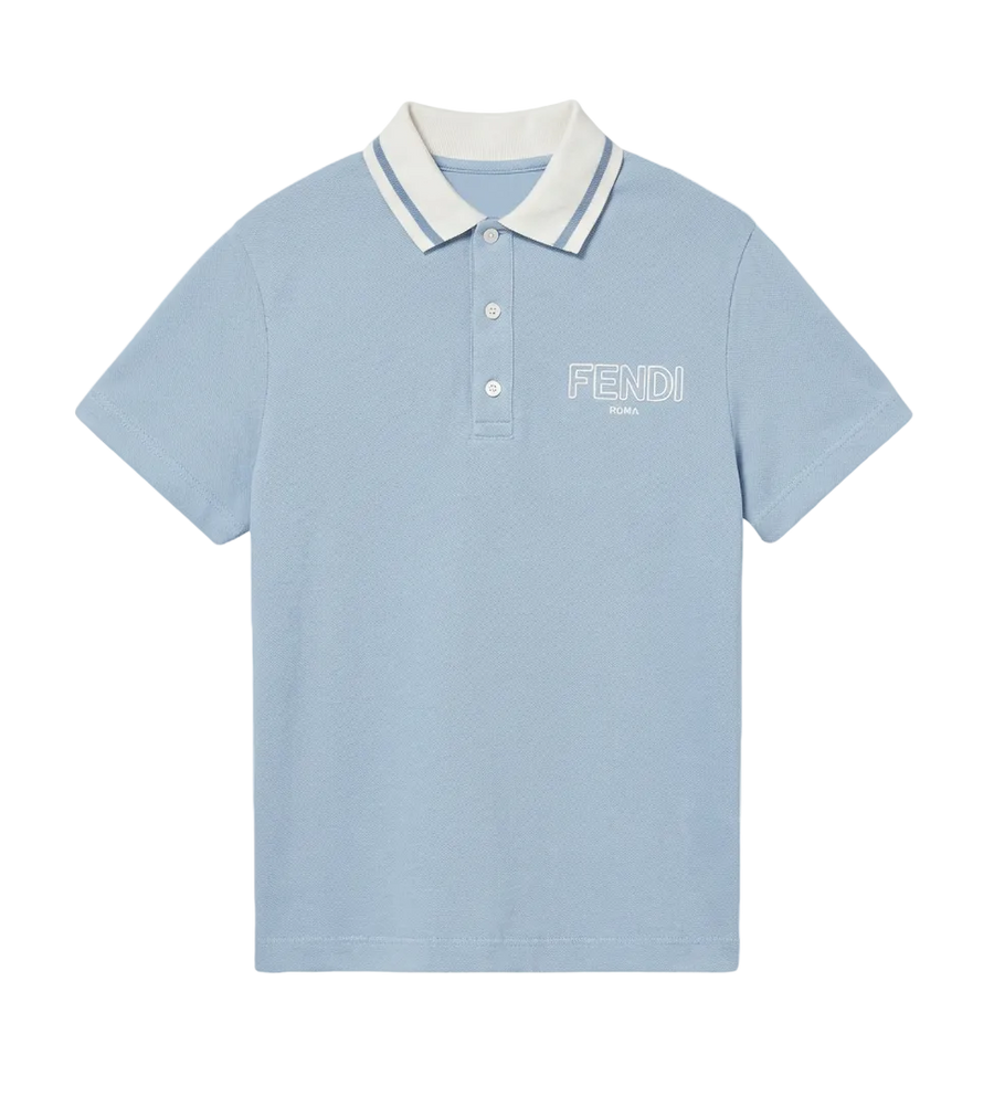 Fendi Polo Jersey in Light Blue