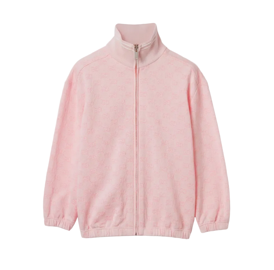 Gucci children's GG cotton zip jacket in Light Pink