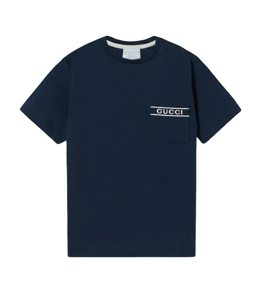 Gucci Children's Cotton T-shirt in Dark Blue