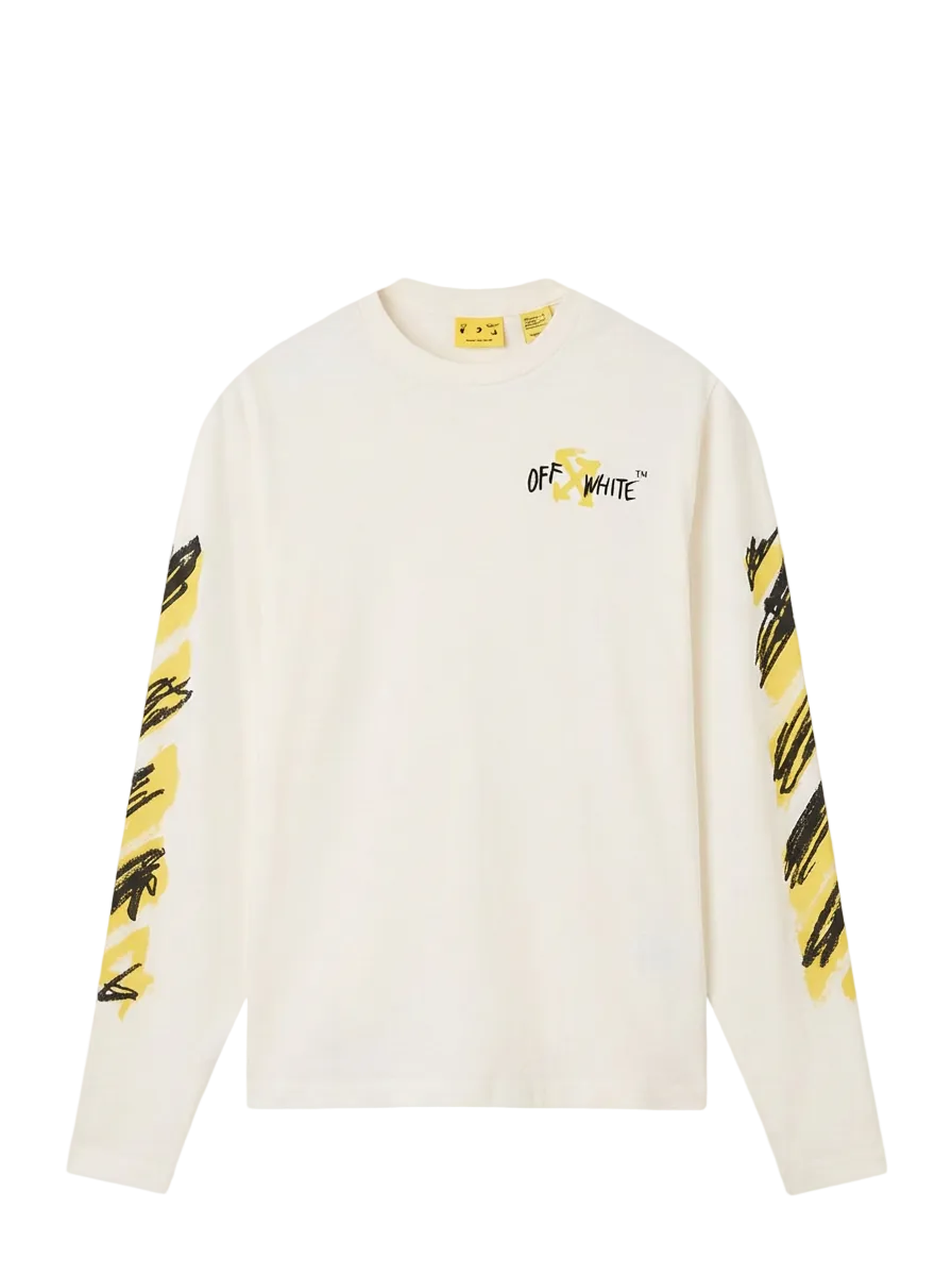 Off-White Diag lange mouw in wit