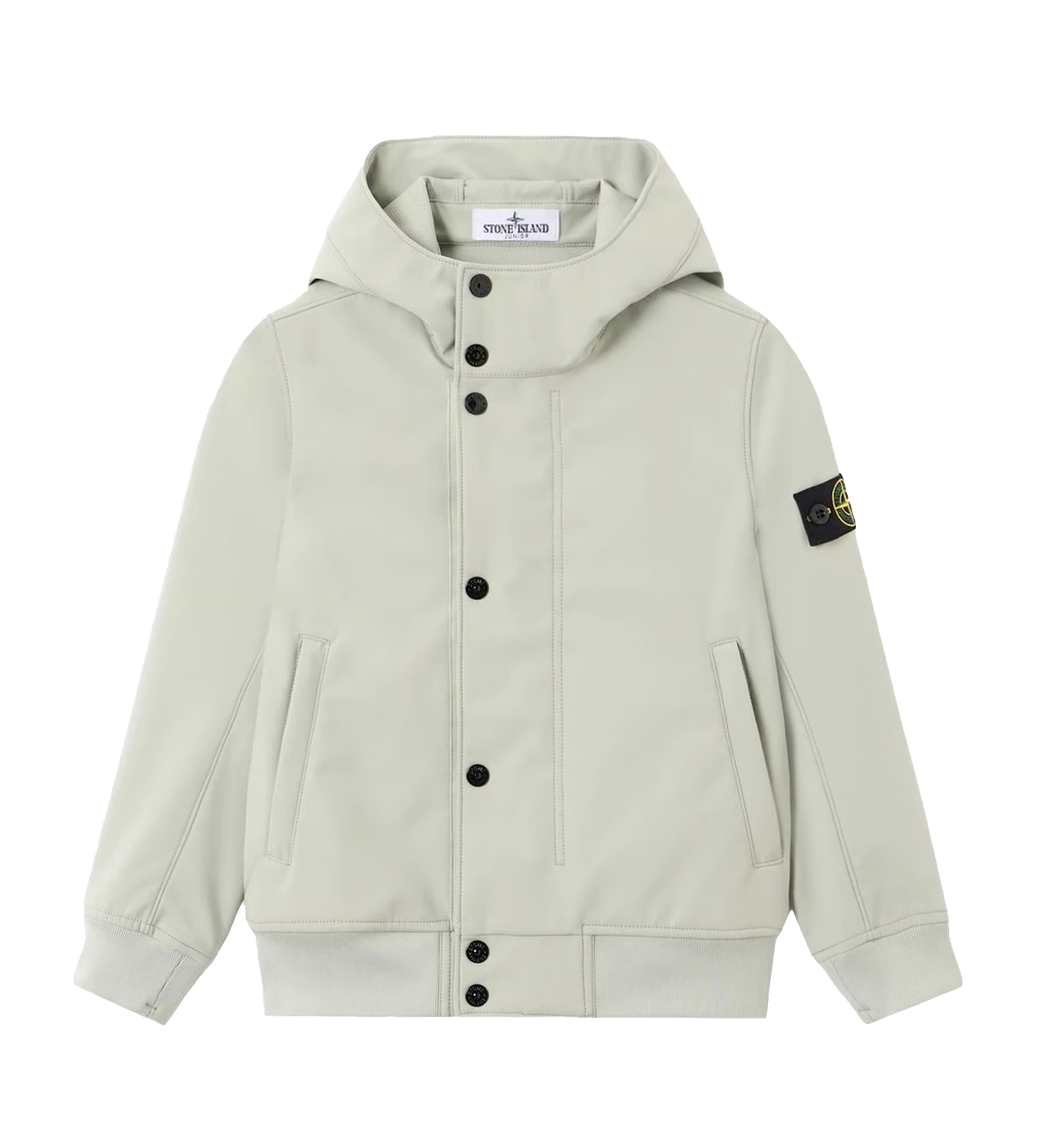 Stone Island Junior Short Parka in Parelgrijs