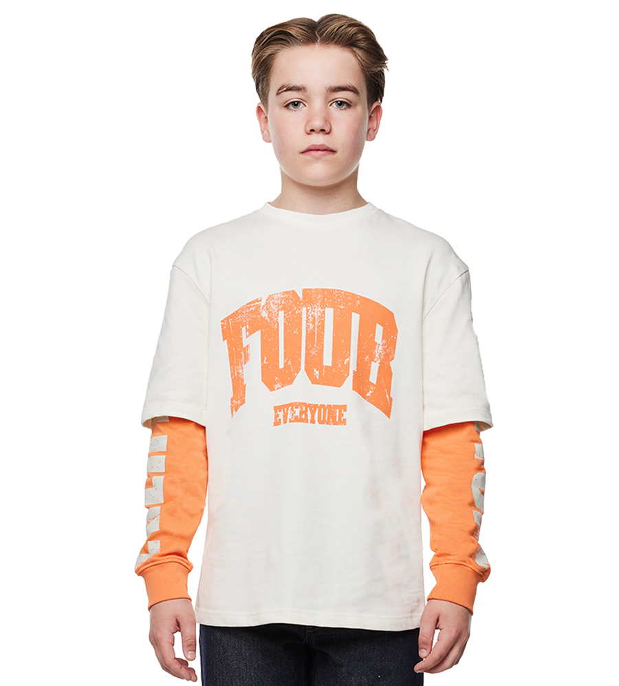 Four Everyone DL Longsleeve Cannoli Cream/ Orange