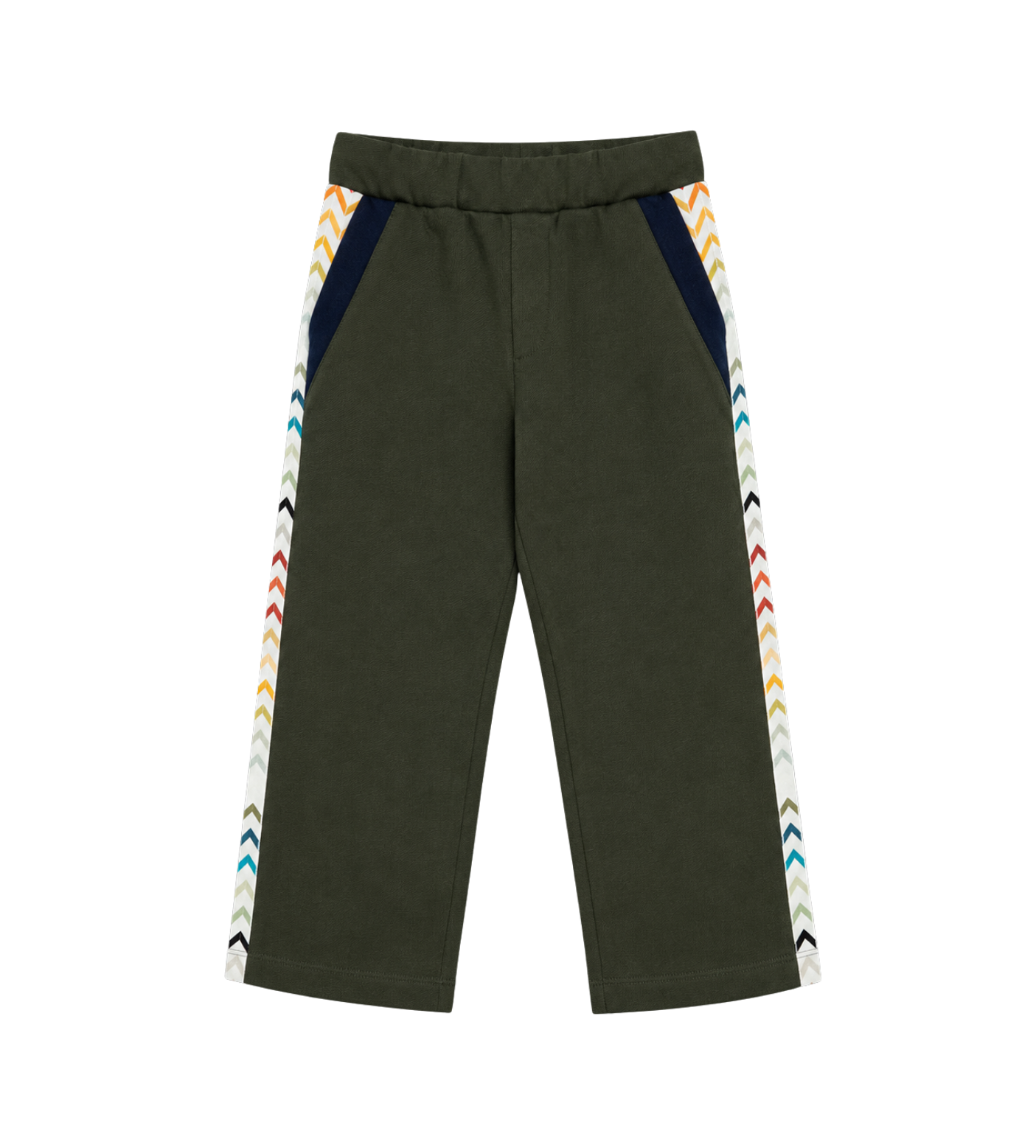 Kids Joggingbroek Geborduurd Logo Donkergroen