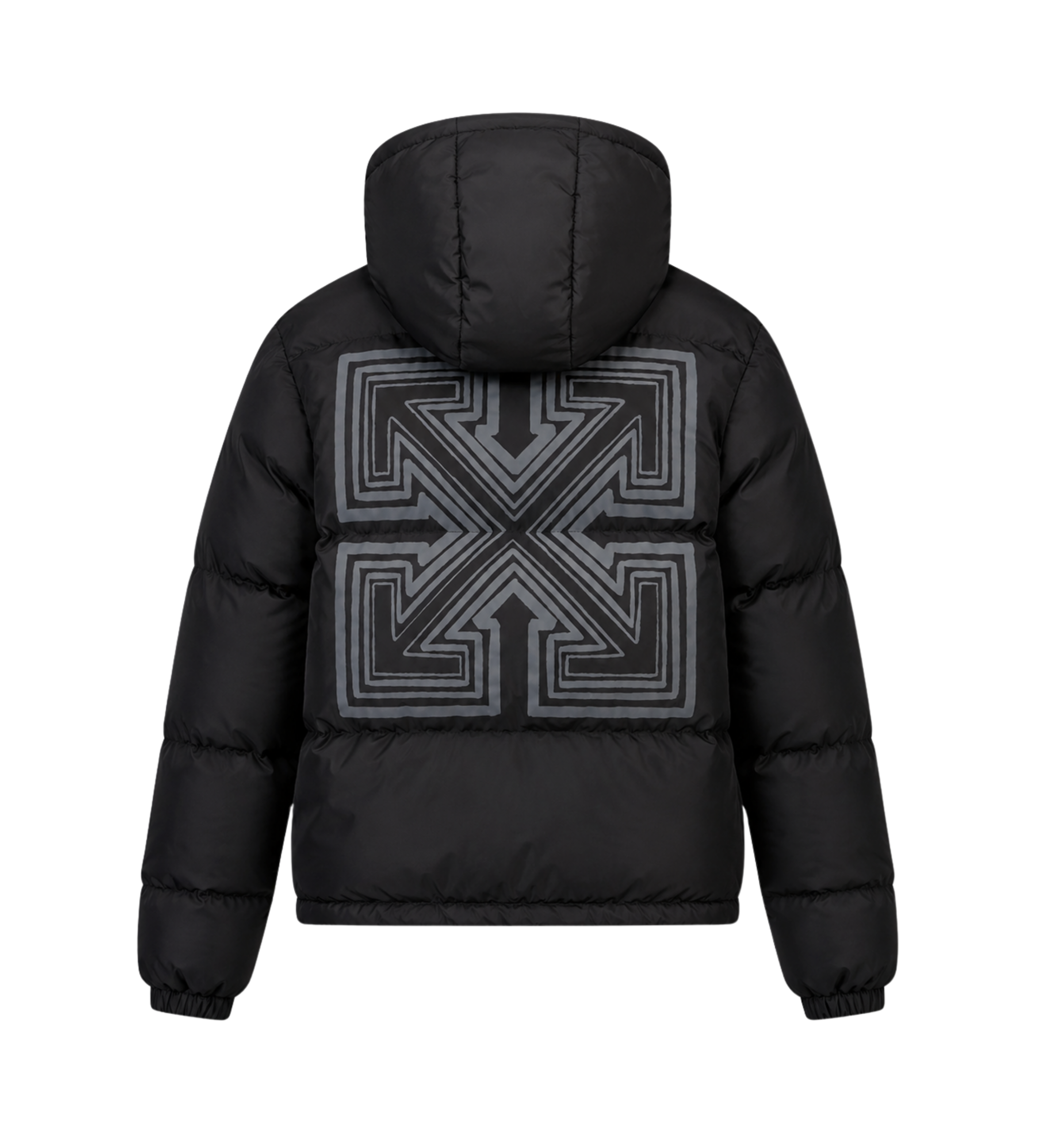 Kids Logo gewatteerde winterjas zwart