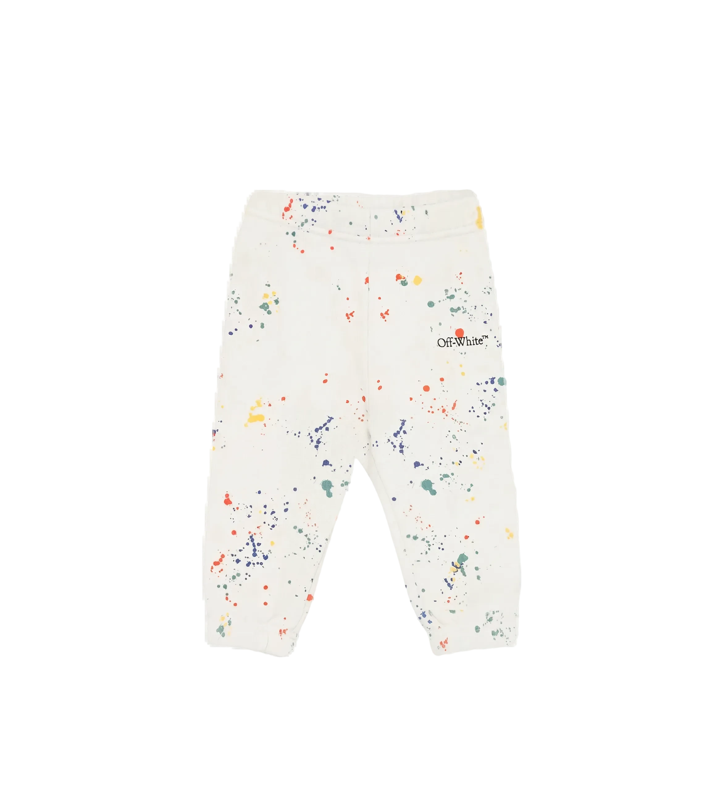 Off-White Kinderbroek met verfspetters in wit