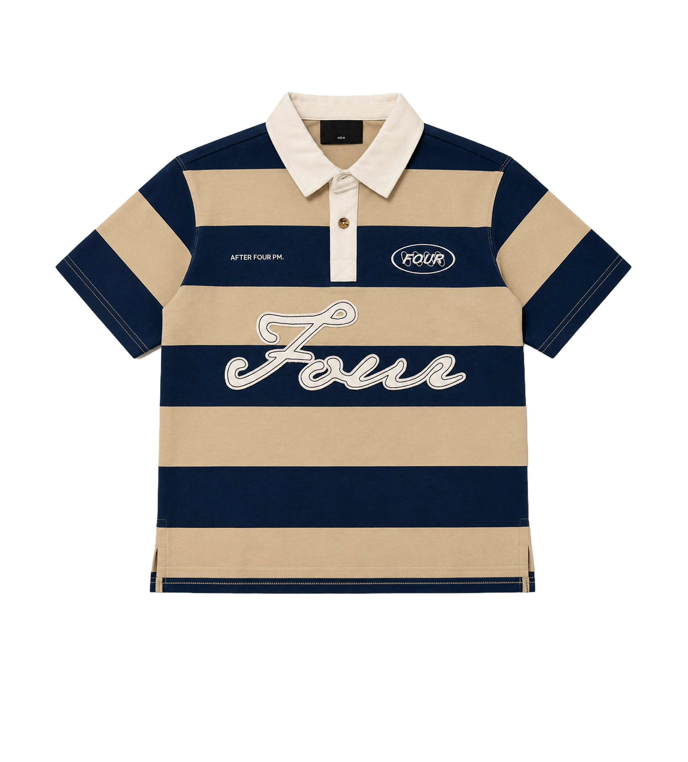 Script Polo Faded Brick/ Donkerblauw
