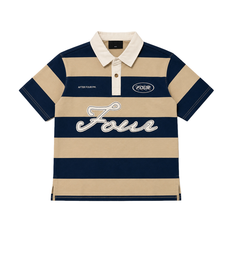 Script Polo Faded Brick/ Dark Blue