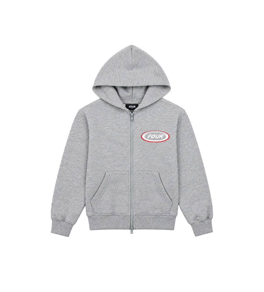 Reconstructed Circles Zip Up Hoodie Grijs Melange