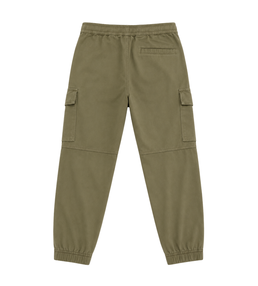 Kids Cargo Trousers Mud Green