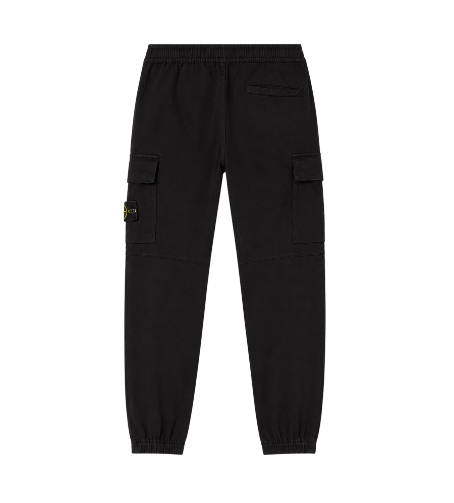 Kids Tapered Cargo Trousers Black