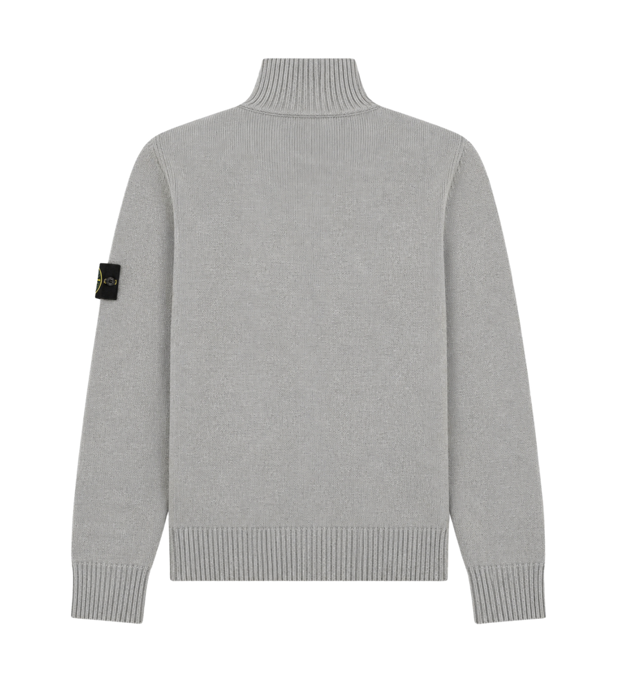 Kids Wool Blend Zip Cardigan Grey