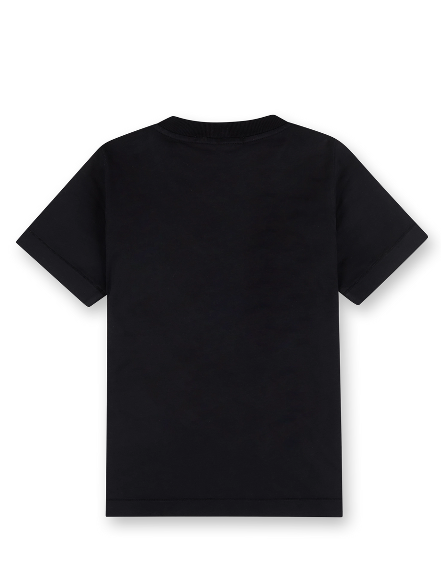 Kids Junior T-shirt met logopatch in zwart