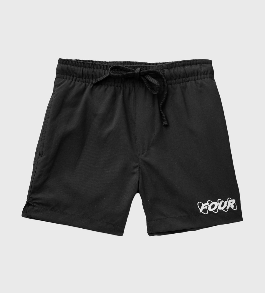 Circles Logo Swim Shorts Black/ White