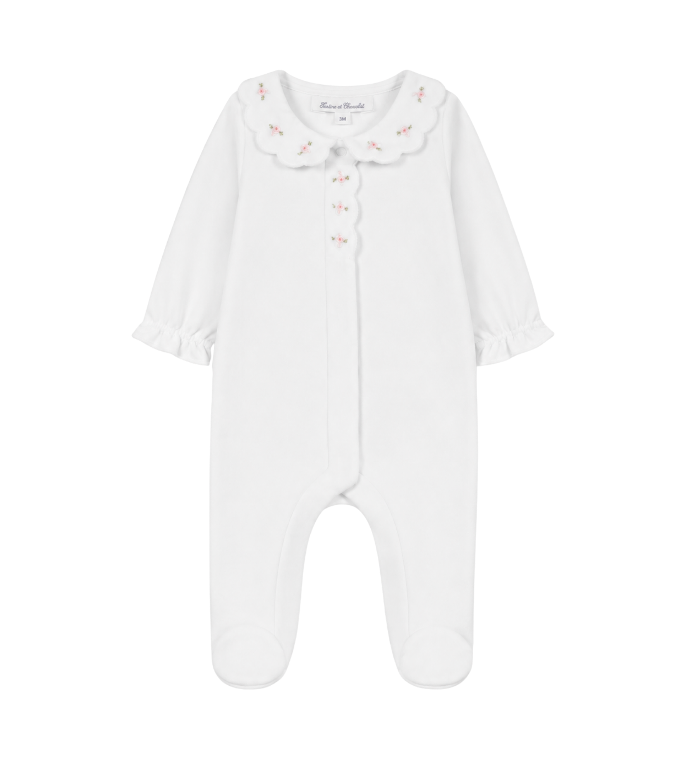 Baby Pyjama Wit/Roze