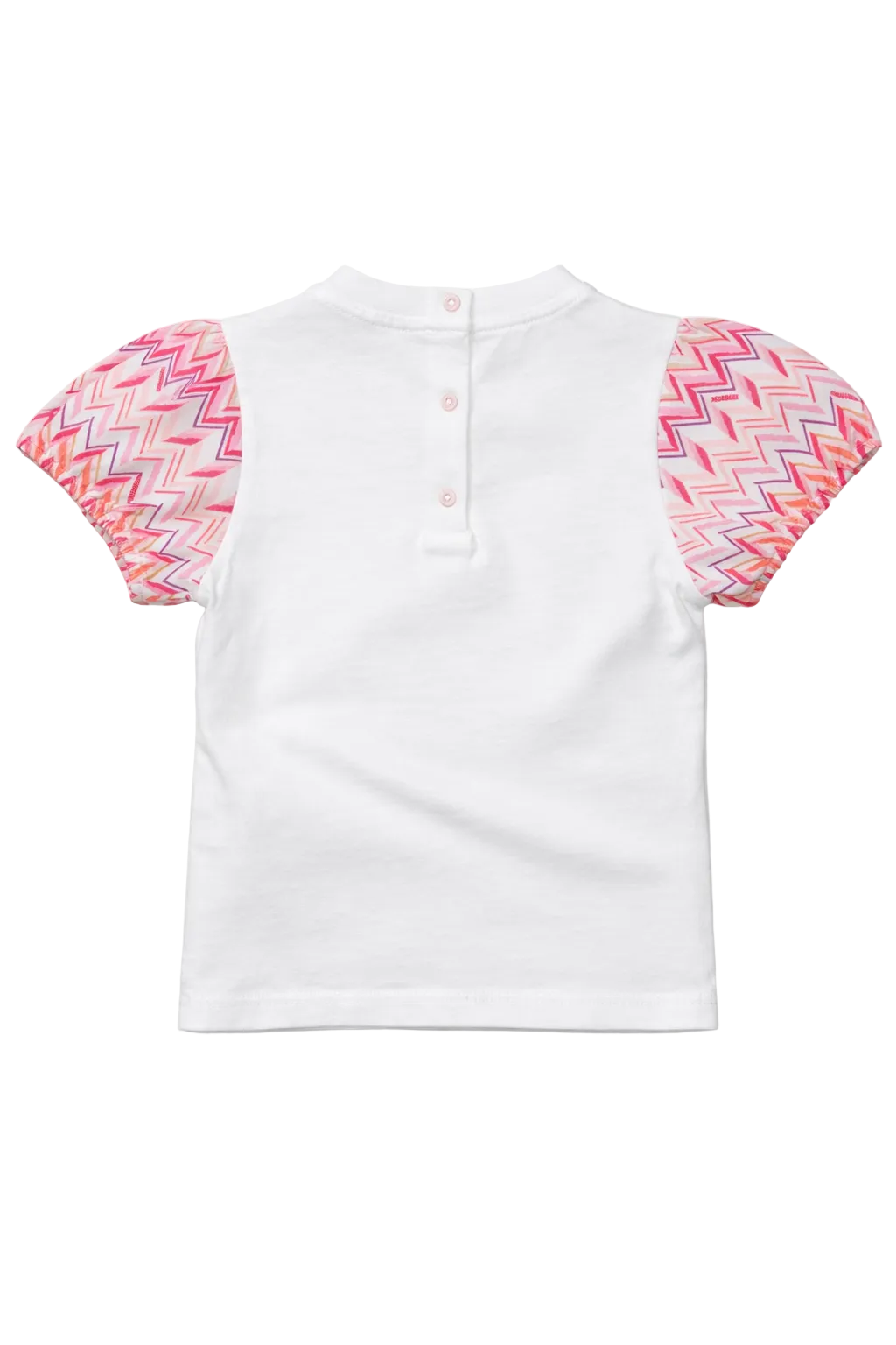 Missoni Teddybeer zigzag T-shirt in wit/roze