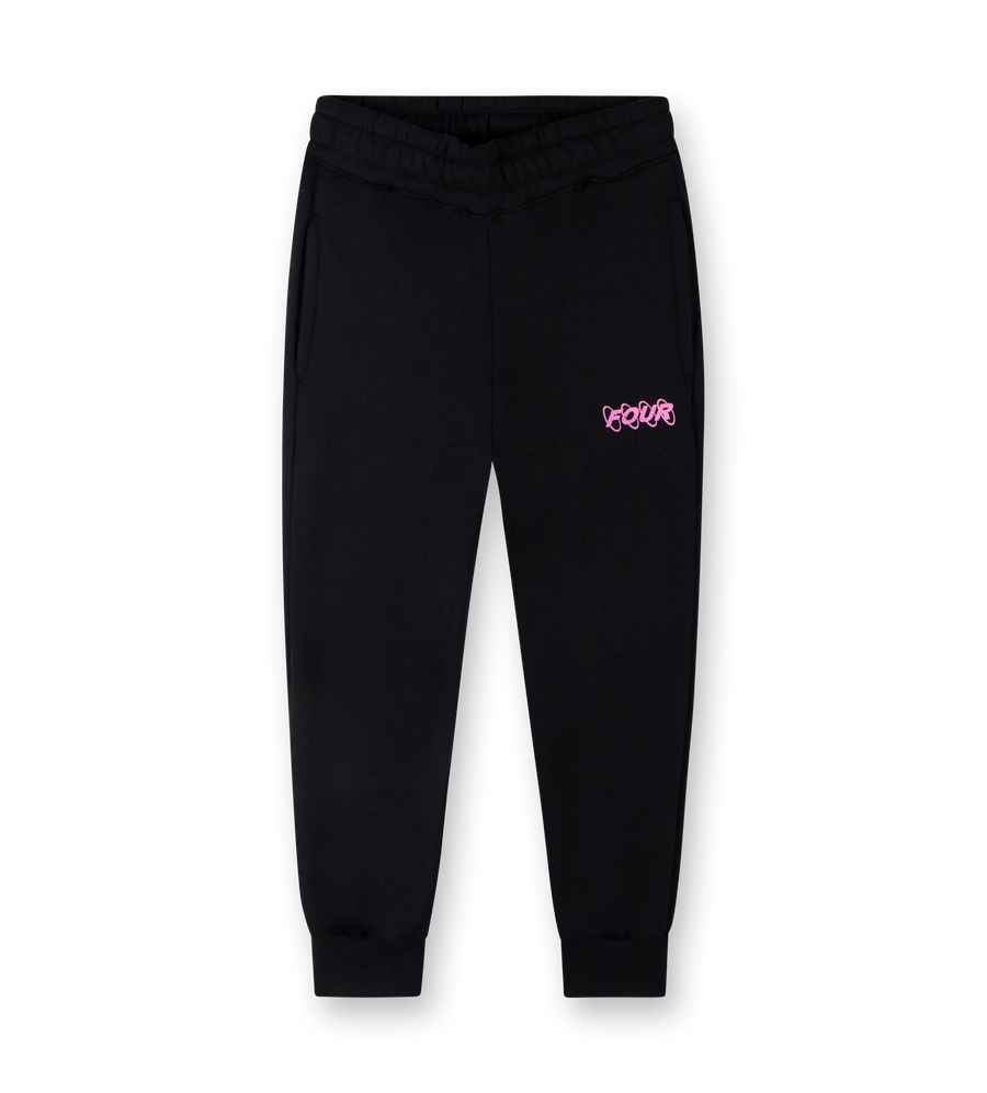 Roze Circles Logo joggingbroek zwart