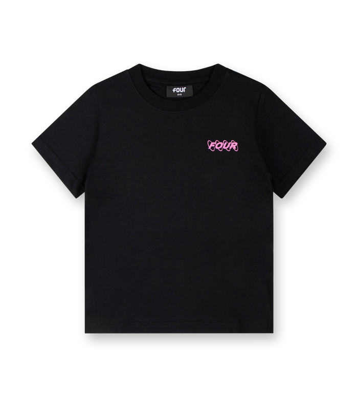 Circles Logo T-shirt Zwart / Roze