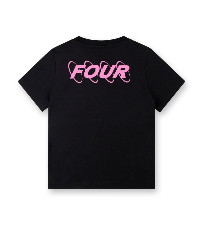 Circles Logo T-shirt Zwart / Roze
