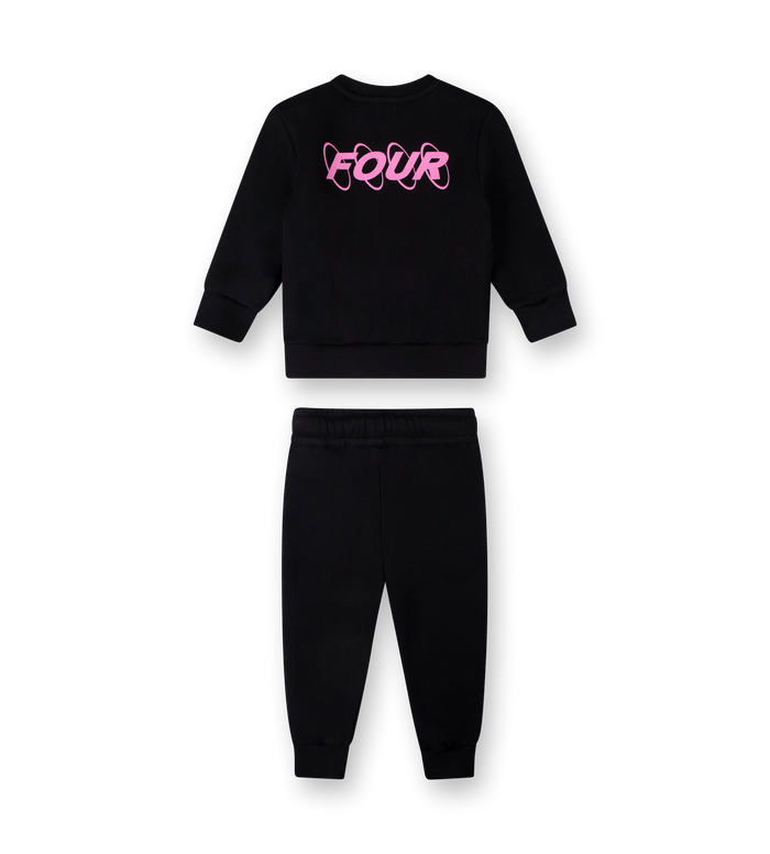 Baby Pink Circles Logo Set Black