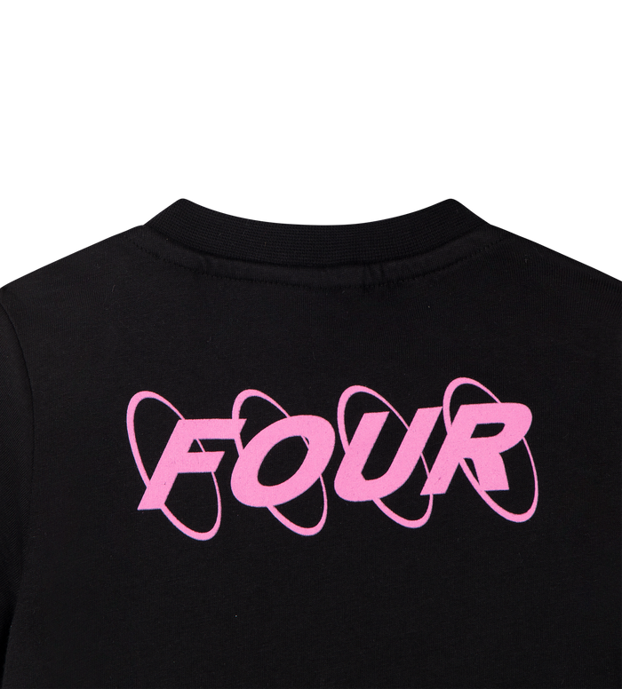Baby Roze Circles Logo T-shirt Zwart
