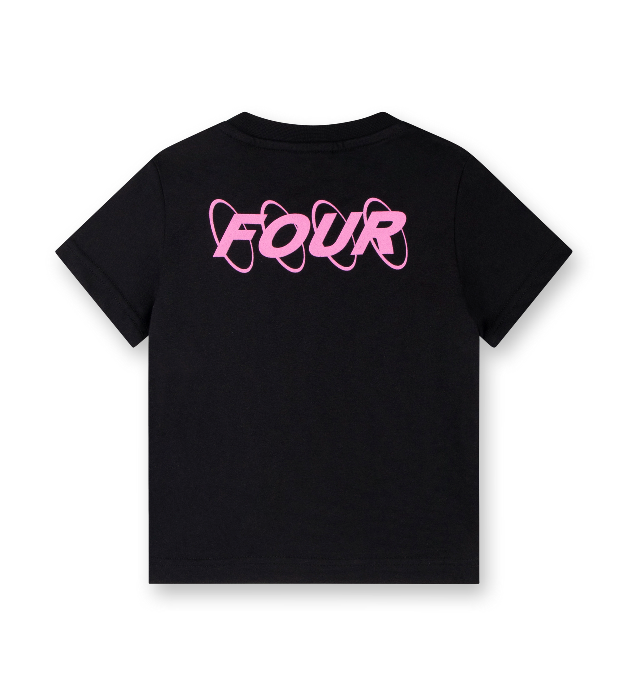 Baby Roze Circles Logo T-shirt Zwart