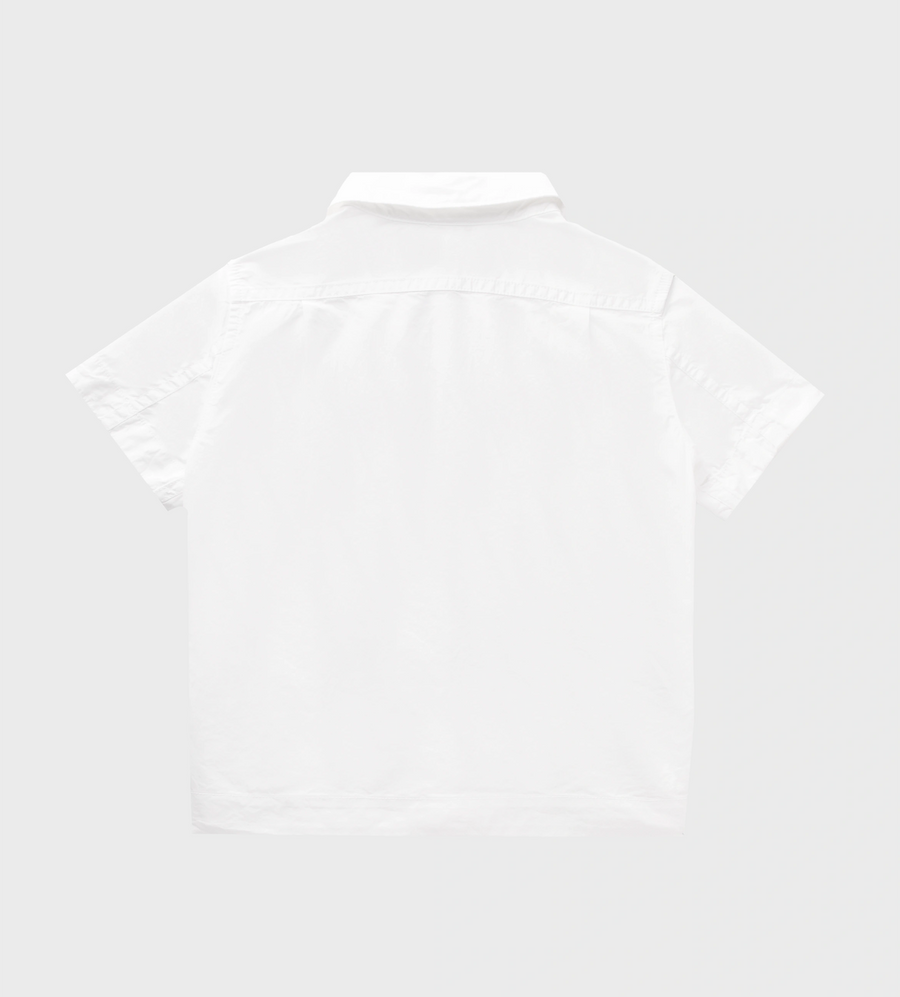 Poplin Short-Sleeve Shirt White