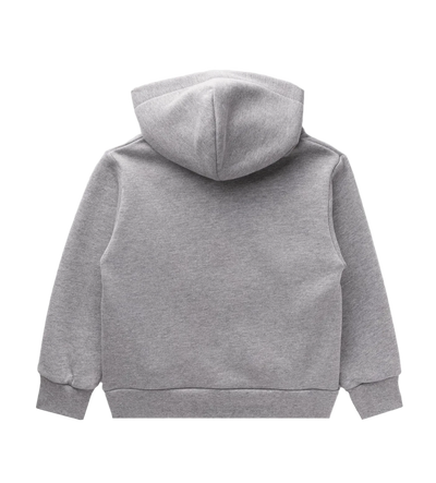 Logo Zip up Hoodie Melange Grijs